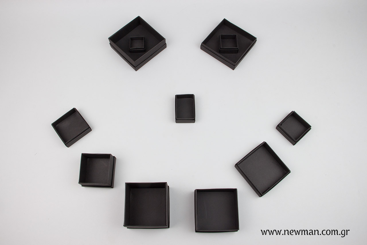 Black carton luxury bijoux box 14 sizes - 0550