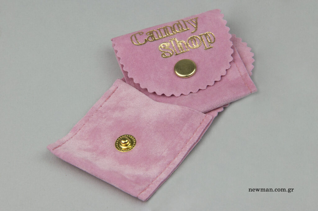 CandyShop: Logotype on a pouch for jewelry.