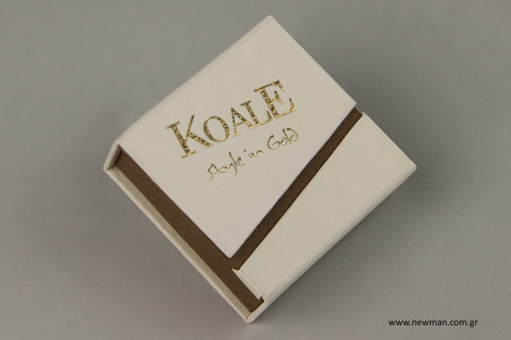 KOALE: Boxes for jewellery stores with corporate logo printing.