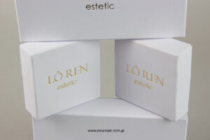 loren estetic: packaging branded box.