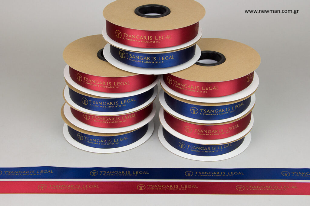 P. Tsangaris and Associates LLC: Printed luxury satin ribbons.