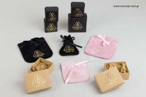Kymata jewels: Newman printed packaging products.