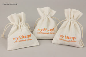 my Efterpi: Printing on cloth pouch for jewellery.