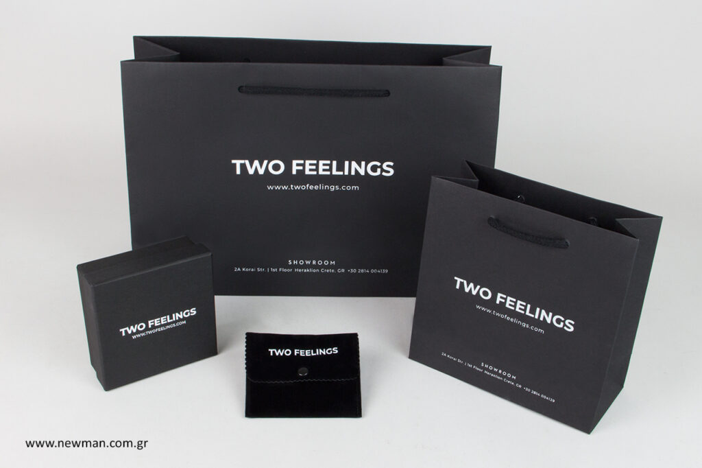 Two feelings: Printed Newman packaging products.