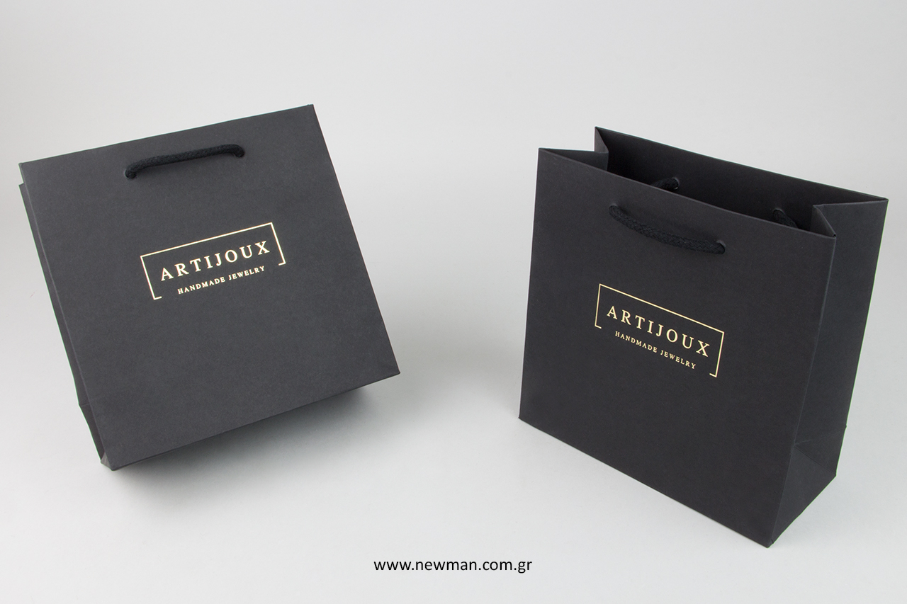 Gift bags with printed logo.