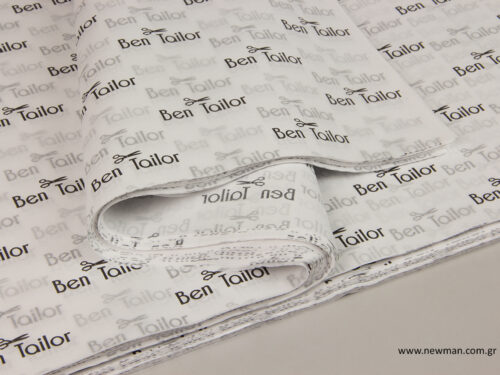 Ben Tailor: Tissue paper with logo.
