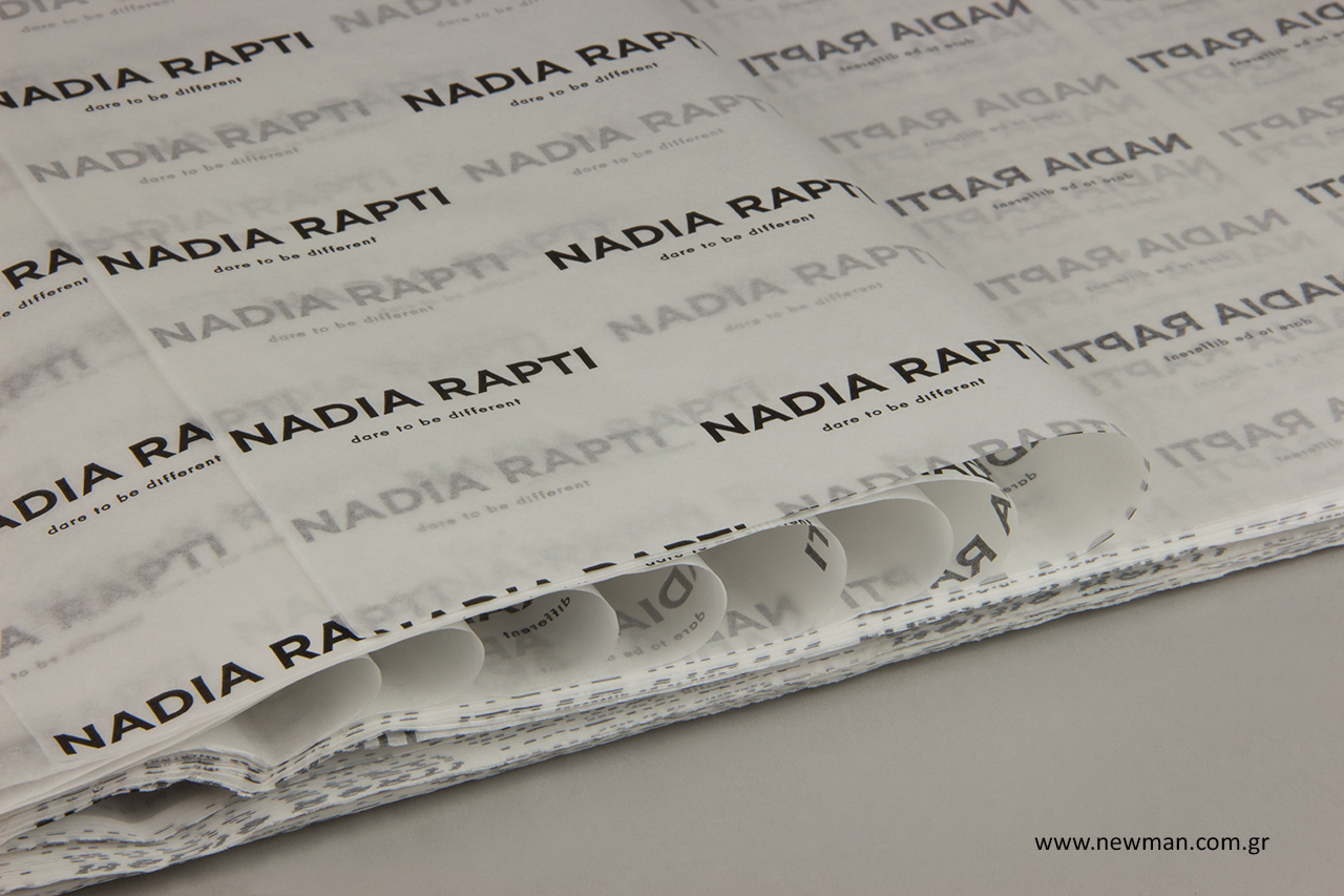 Branded tissue papers for clothing and footwear industries.