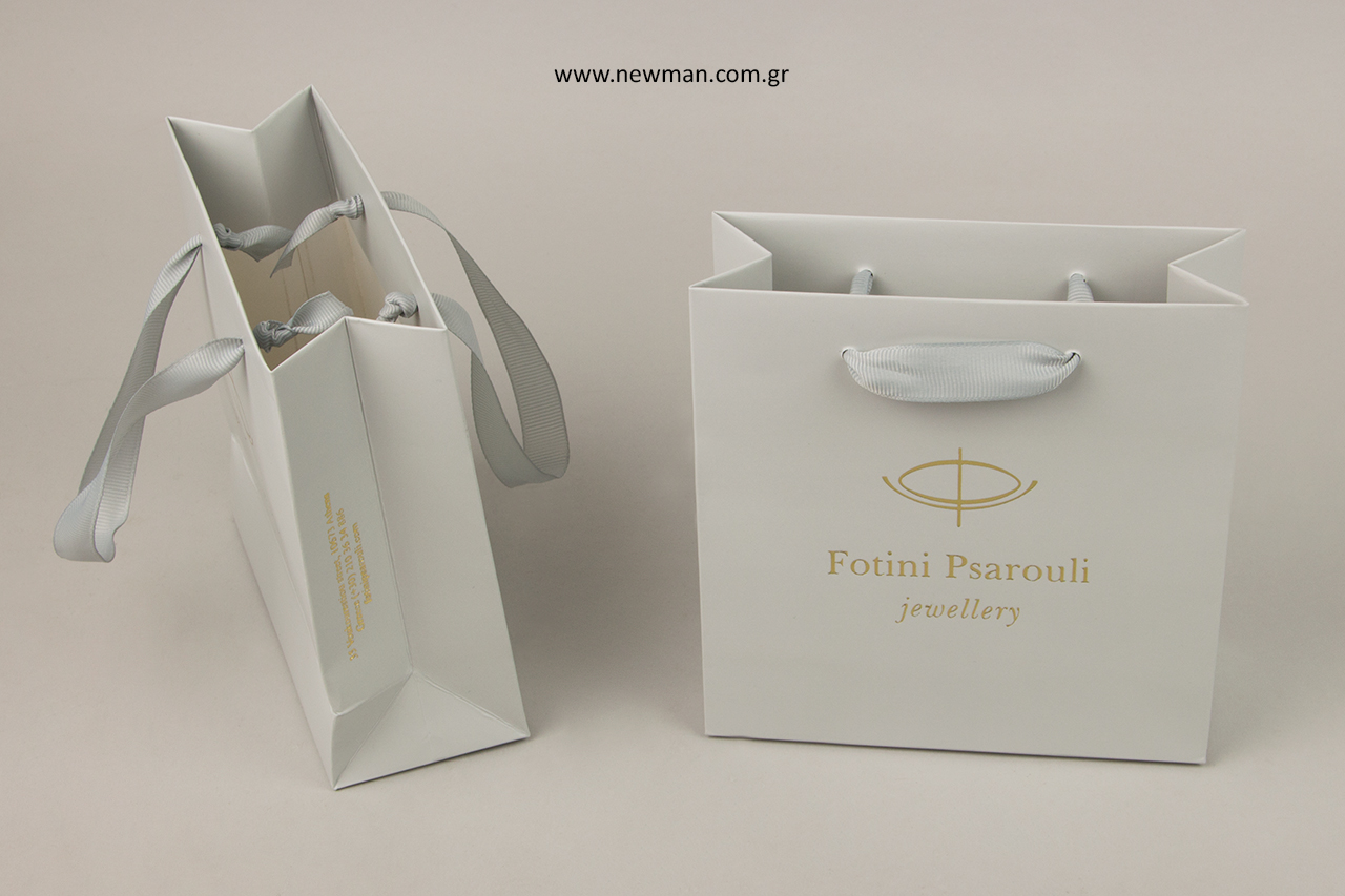 Luxury bags with printed logo.