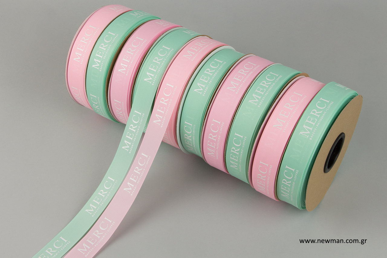 Decorative ribbons in pastel colors.