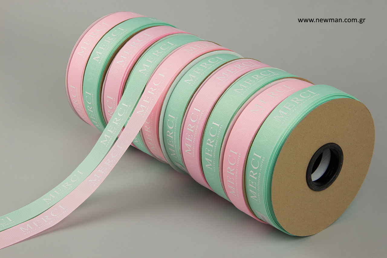 Branded wholesale ribbons with printing.
