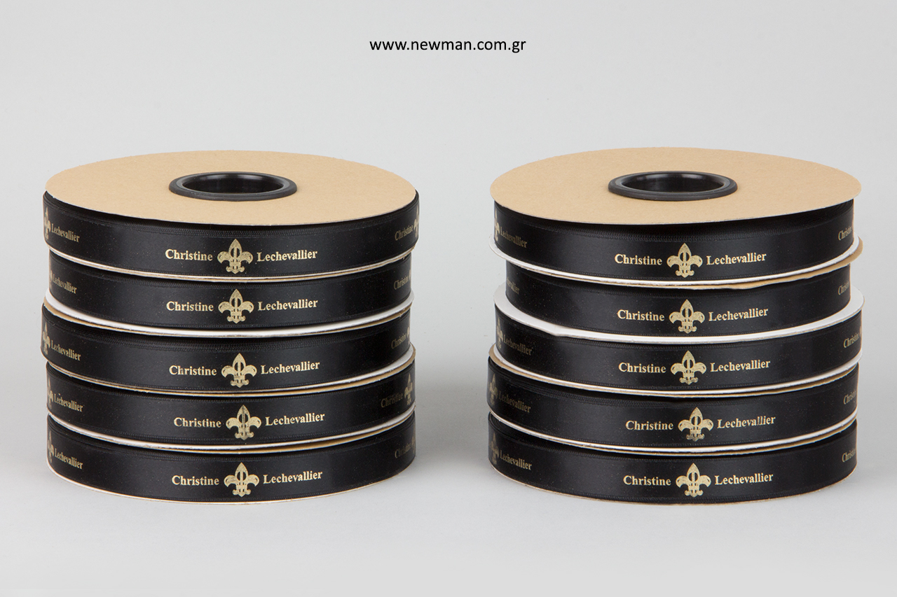 Packaging ribbons with logo printing.