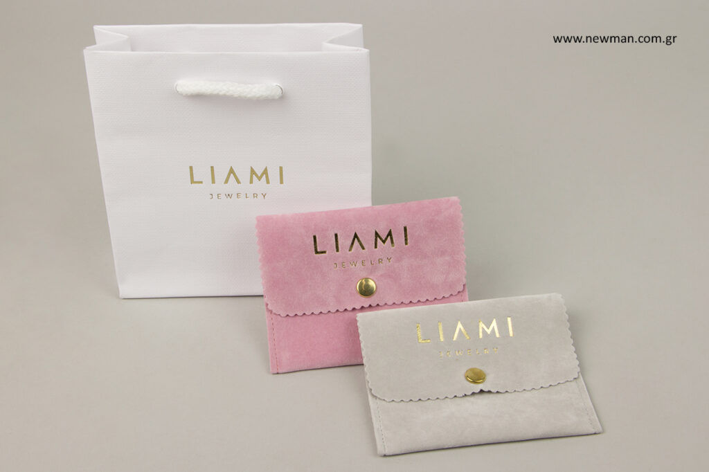 LIAMI Jewellery: Jewellery packaging with printing.