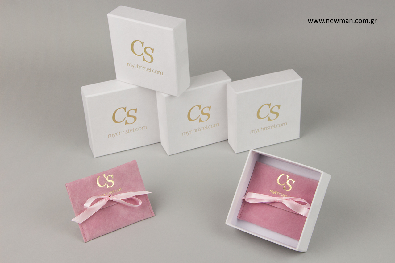 Printed packaging for jewellery and accessories.