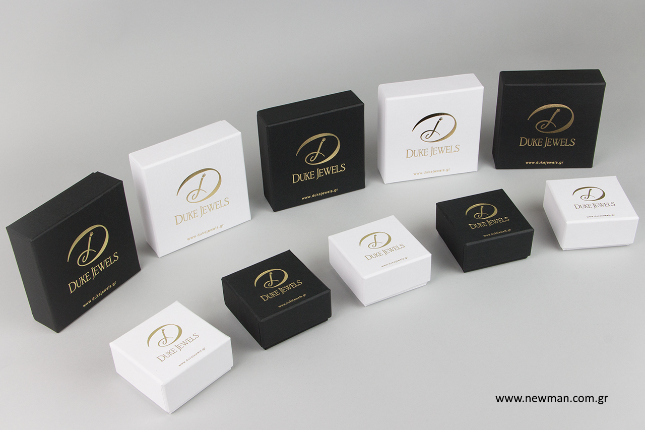 Gold hot-foil printing on packaging boxes.