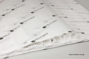 Politikos: Logo printing on tissue paper