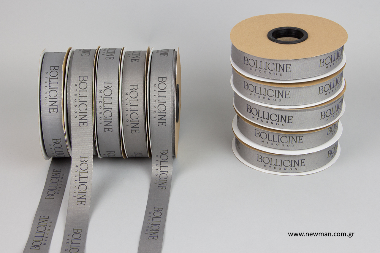 Branded ribbons with printing.