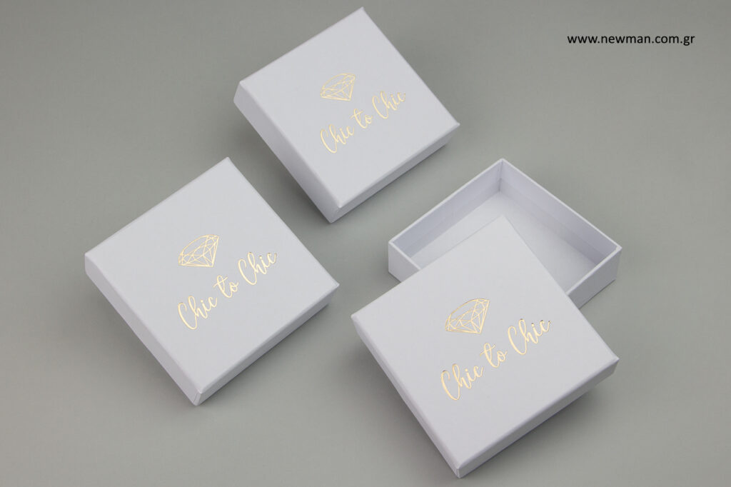 Chic to chic jewels Kalymnos: Jewellery boxes with logo upon custom order.