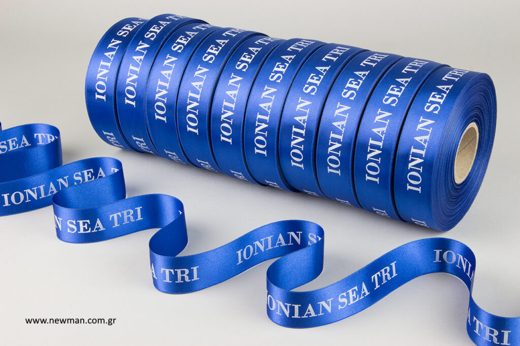 Ionian Sea Tri: Logo printing on ribbons.