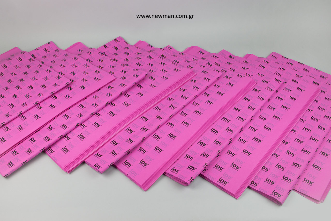 Printed tissue paper for products packaging.