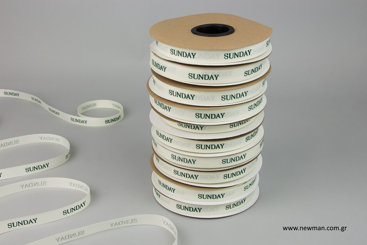 Wholesale branded ribbon with print.