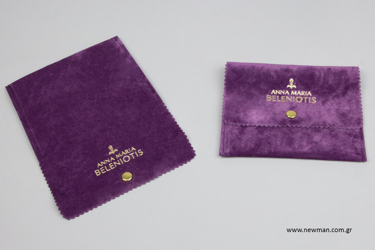 Jewellery cases with printed corporate name.