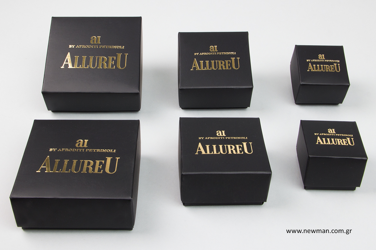 NewMan bijoux boxes with logo printing.