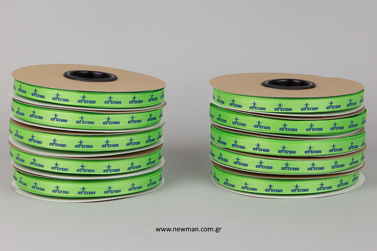 Wholesale ribbons with corporate logo printing.