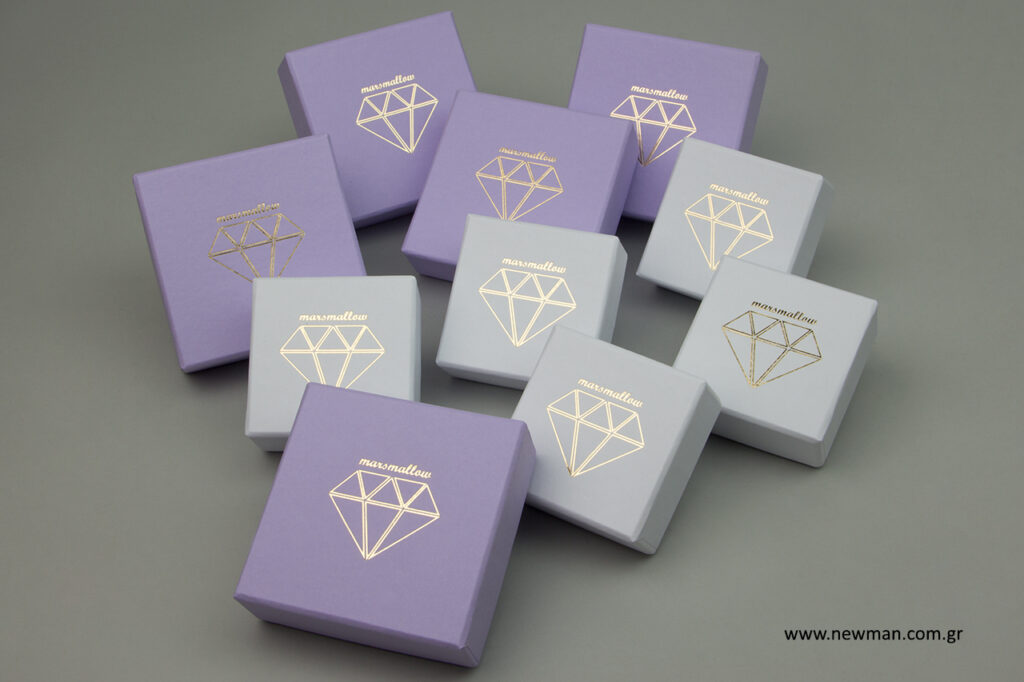 marsmallowjewels by Nikol: Printed jewellery packaging boxes.