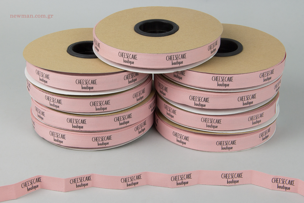 Decorative cotton ribbons with printing.