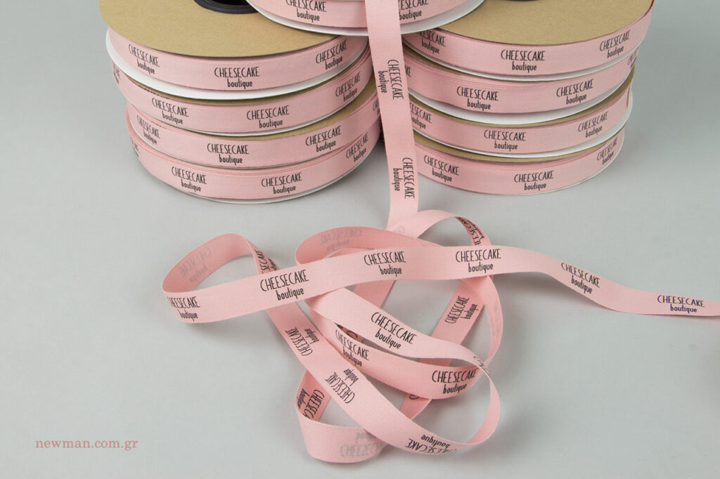 CHEESECAKE boutique: Printed ribbons by Newman Packaging company.
