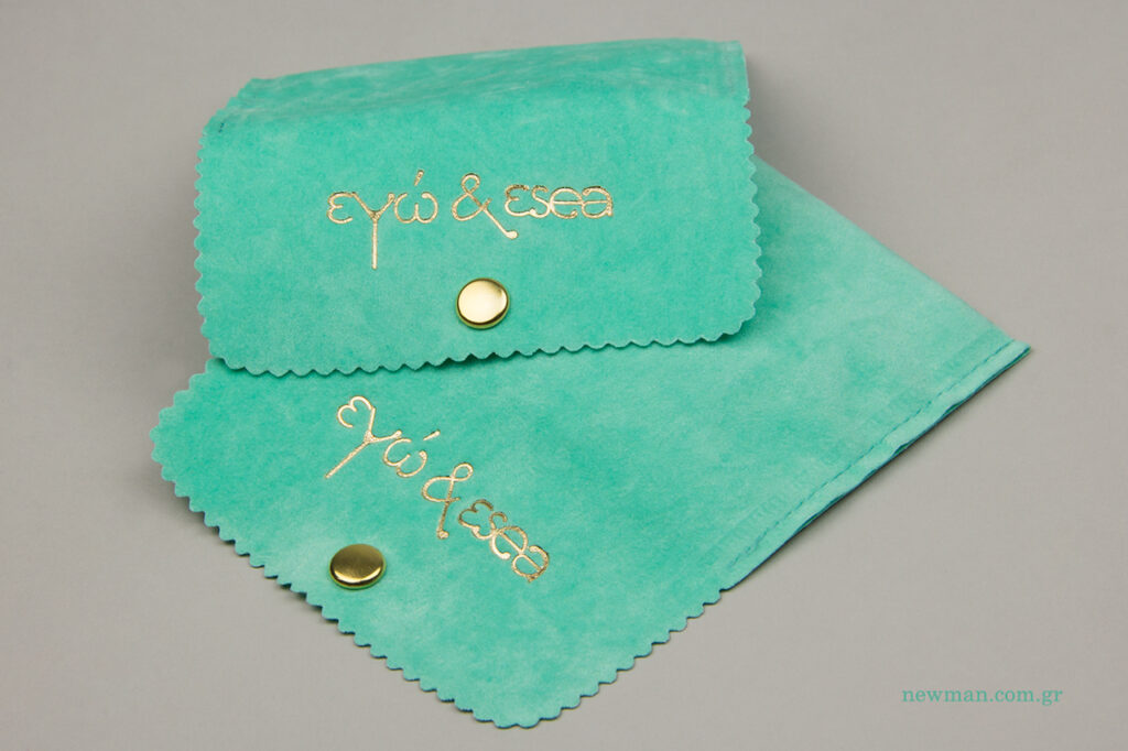 Ego & esea: Printing on packaging pouches for jewellery.