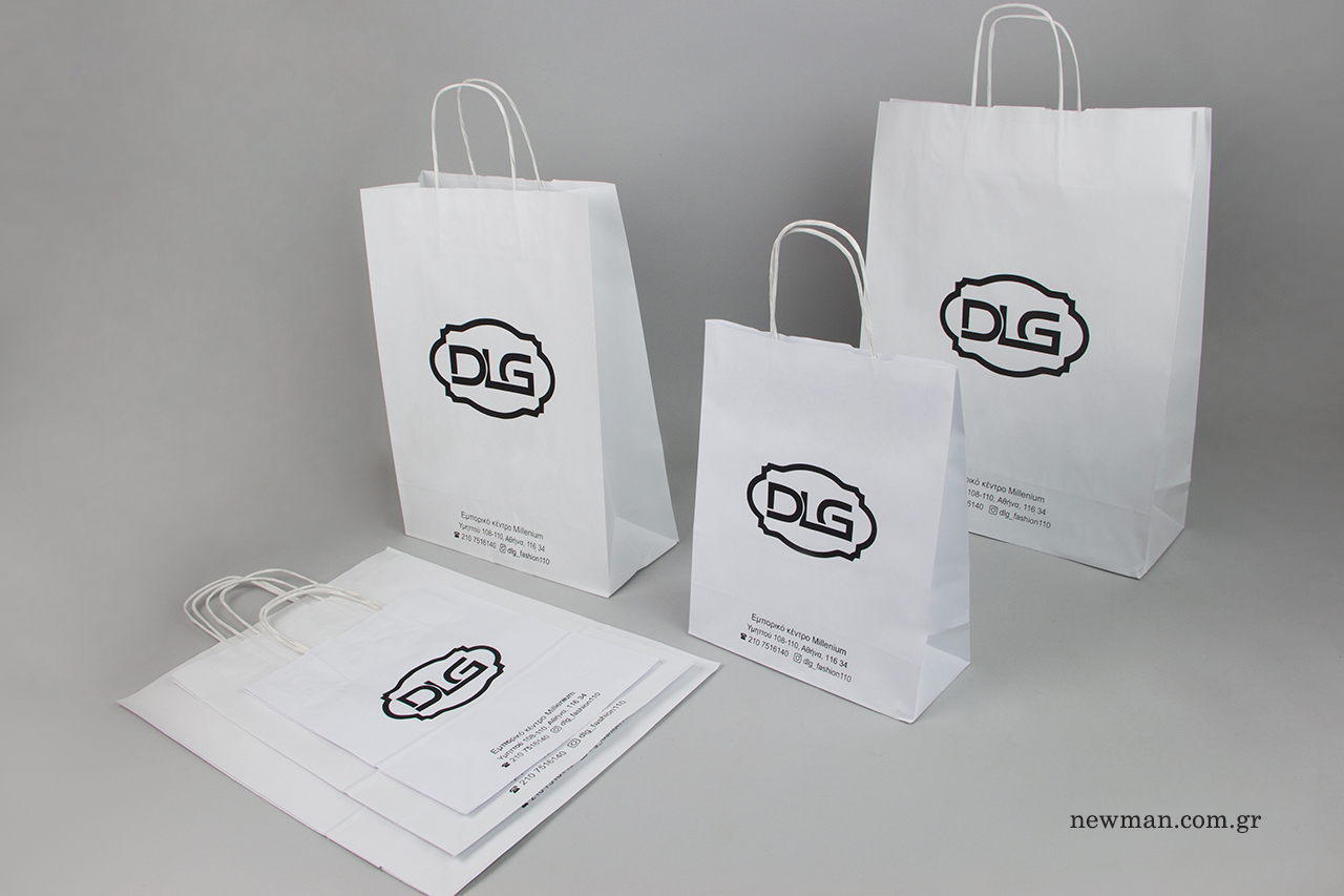 Printed eco shopping bags with logo.