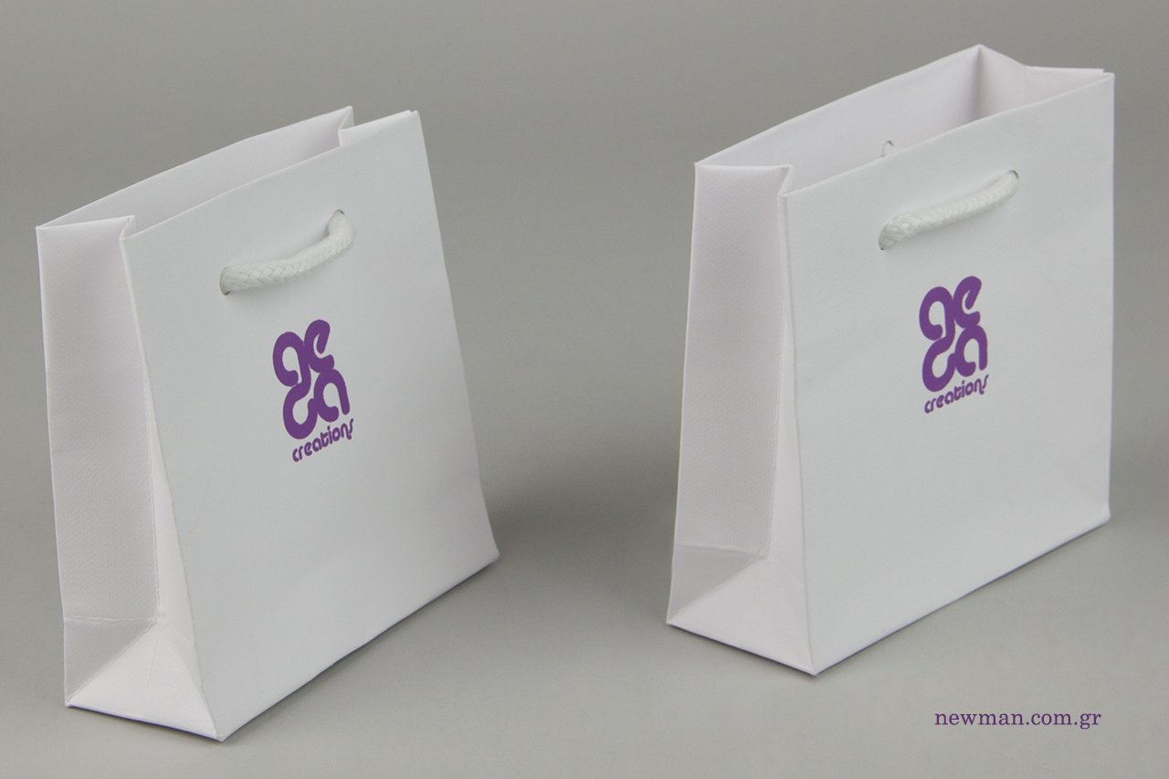 Wholesale branded bags with printed logo.