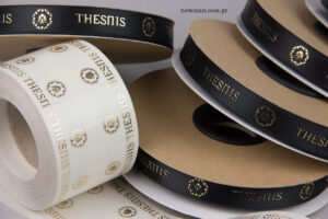 Thespis Jewellery: Brand name printing on jewellery packaging.