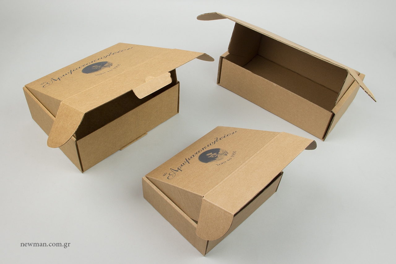 Wholesale branded boxes with corporate logo printing.