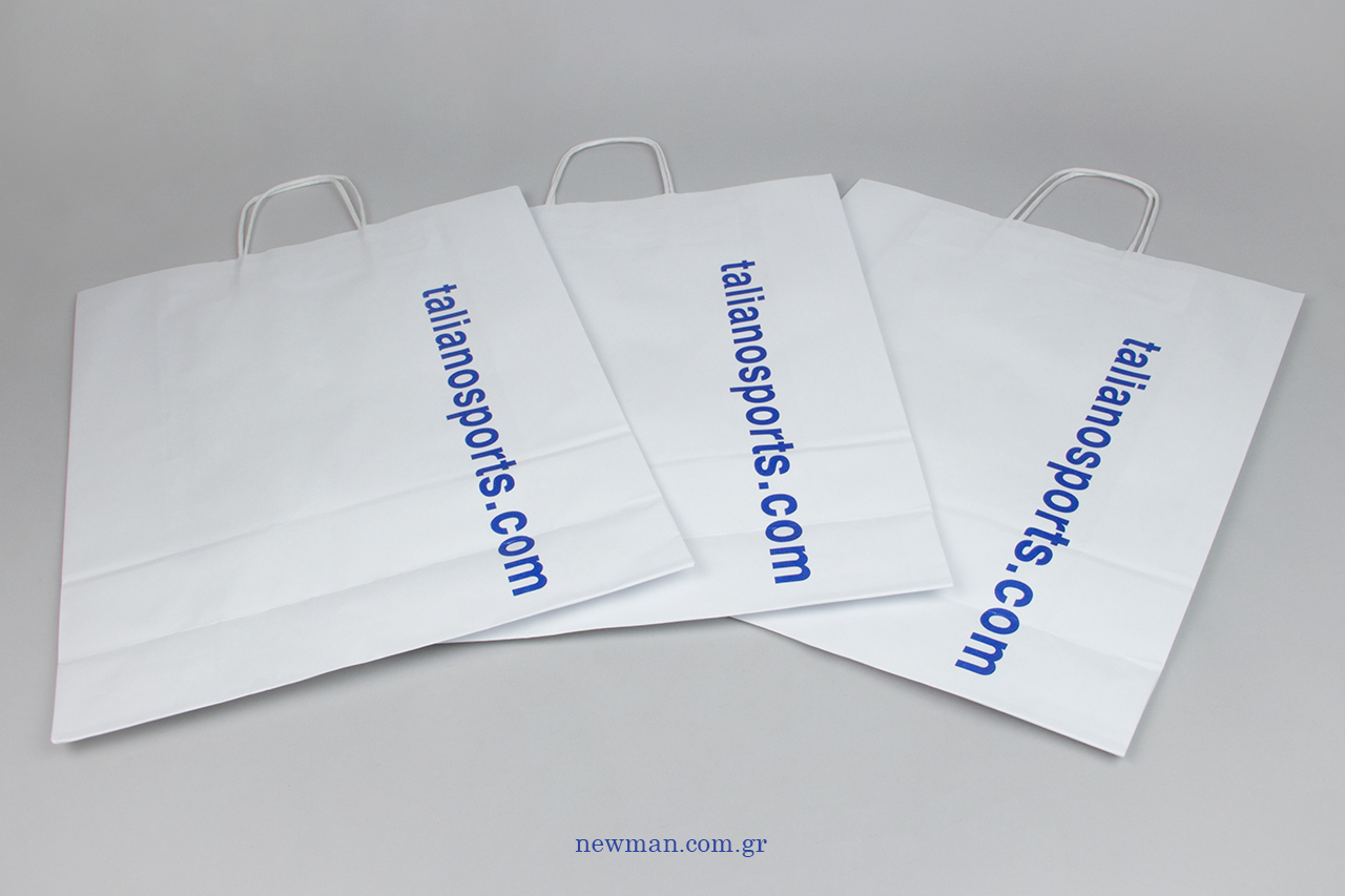 Packaging bags with logo printing.