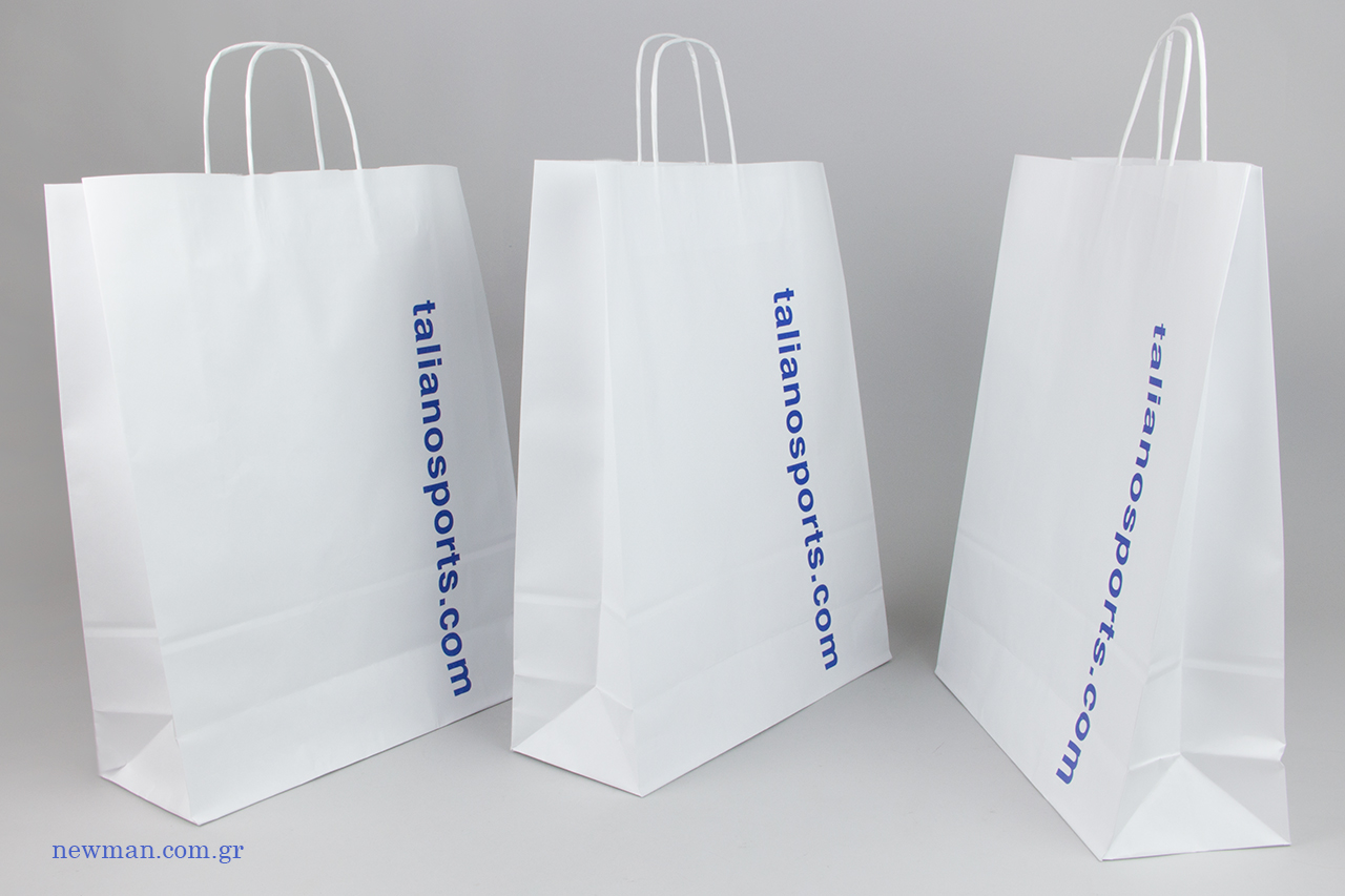 Shopping bags for sports items.