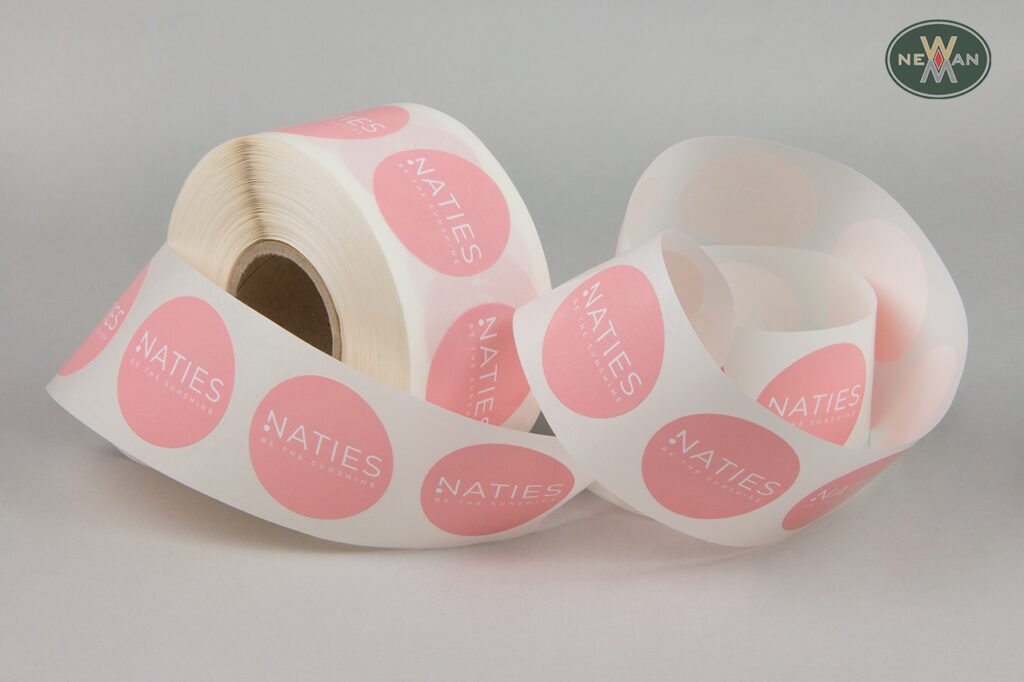 Natie’s jewels: Wholesale stickers with flexographic printing.