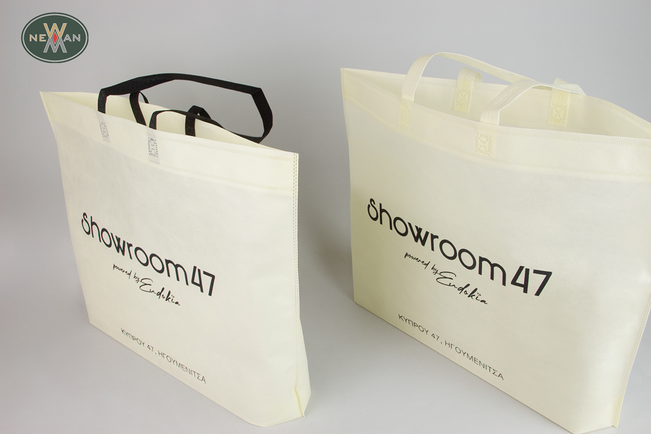 Non-woven promotional bags with logo.